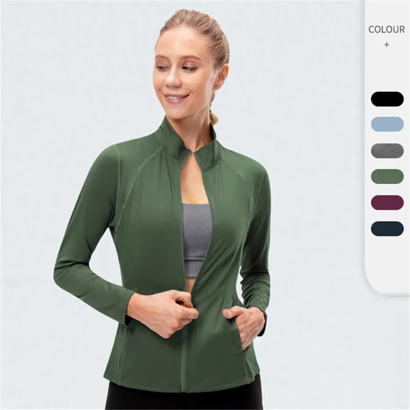 Long Sleeve Sports Running Jacket Zipper Slim Stand Collar Women Gym Workout Training Sports Shirts Tops Jogging Activewear
Long Sleeve Sports Running Jacket Zipper Slim Stand Collar Women Gym Workout Training Sports Shirts Tops Jogging Activewear