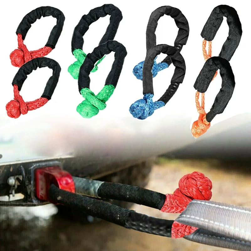 For 35,000lbs Maximum Nylon Car Flexible Synthetic Soft Shackle Winch Rope Strength with Protective Sleeve Towing ATV Recovery
For 35,000lbs Maximum Nylon Car Flexible Synthetic Soft Shackle Winch Rope Strength with Protective Sleeve Towing ATV Recovery