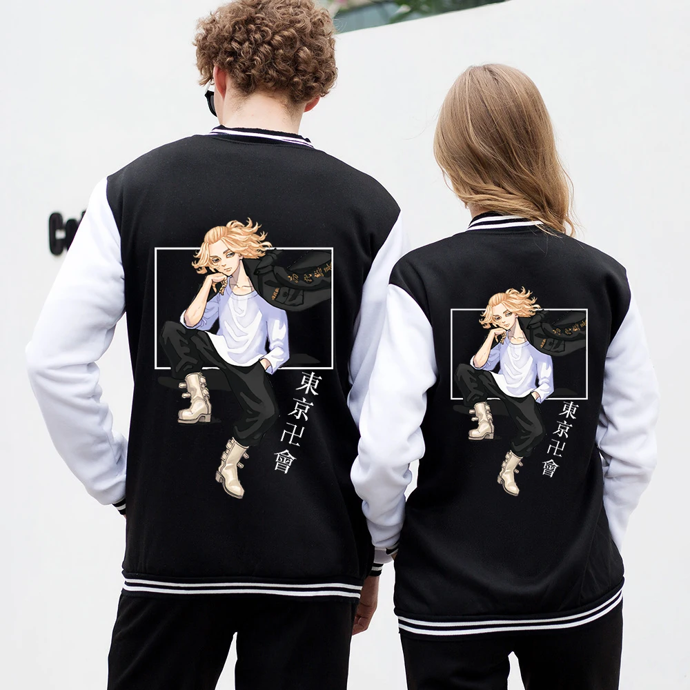 2021 Spring Autumn Men Women Bomber Jacket Baseball Uniform Coat Japanese Fashion Streetwear Tokyo Revengers Varsity Jackets
2021 Spring Autumn Men Women Bomber Jacket Baseball Uniform Coat Japanese Fashion Streetwear Tokyo Revengers Varsity Jackets