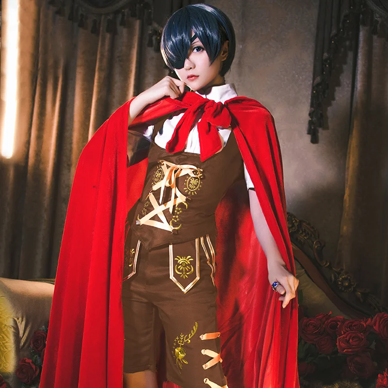 Anime Black Butler Ciel Phantomhive Cosplay Costume Unisex Little Red Riding Hood Suit Halloween Carnival Uniforms
Anime Black Butler Ciel Phantomhive Cosplay Costume Unisex Little Red Riding Hood Suit Halloween Carnival Uniforms
