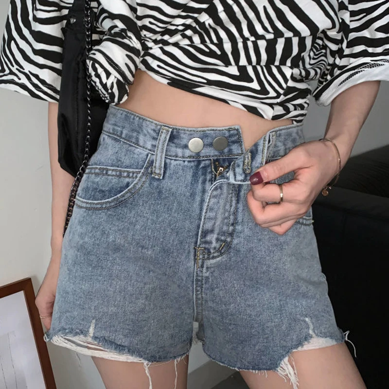 High Waist Frayed Tight Denim Shorts Woman's Korean Fashion Water Wash Denim Shorts Women Casual Black Cowboy Short Pants Woman
High Waist Frayed Tight Denim Shorts Woman's Korean Fashion Water Wash Denim Shorts Women Casual Black Cowboy Short Pants Woman