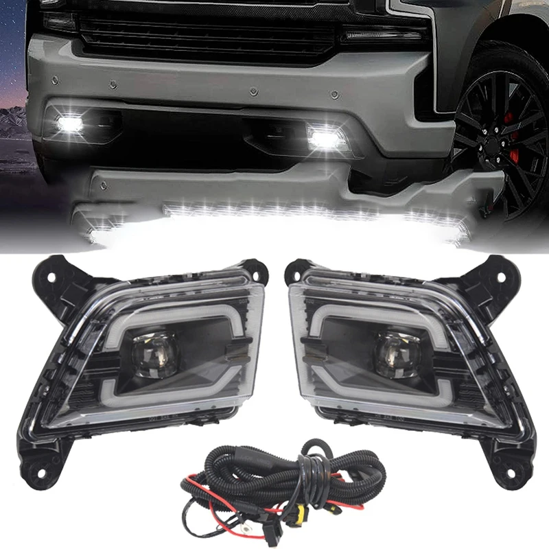 Car Bumper LED Assembly Fog Lamp Assembly Daytime LED Fog Light Lamp for Chevrolet Silverado 1500 2019 2020
Car Bumper LED Assembly Fog Lamp Assembly Daytime LED Fog Light Lamp for Chevrolet Silverado 1500 2019 2020