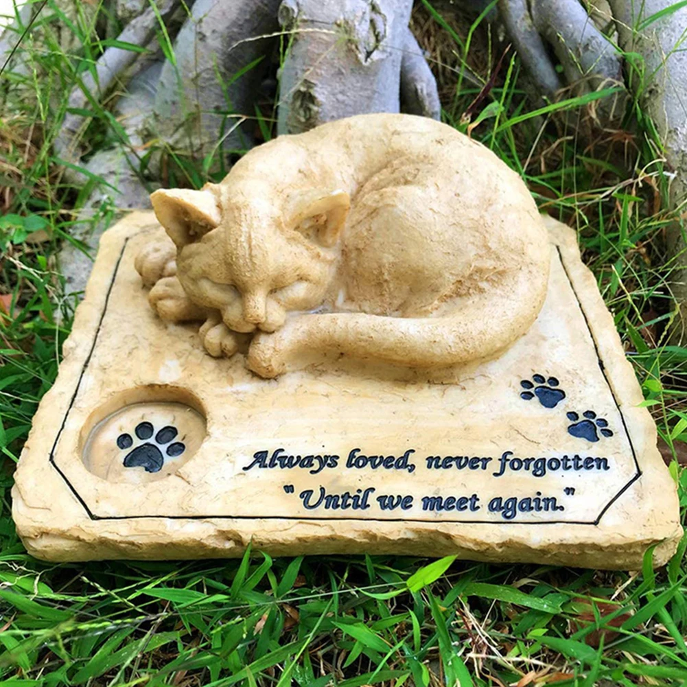 Памятный камень для котят памятный домашних животных кота памятник украшение