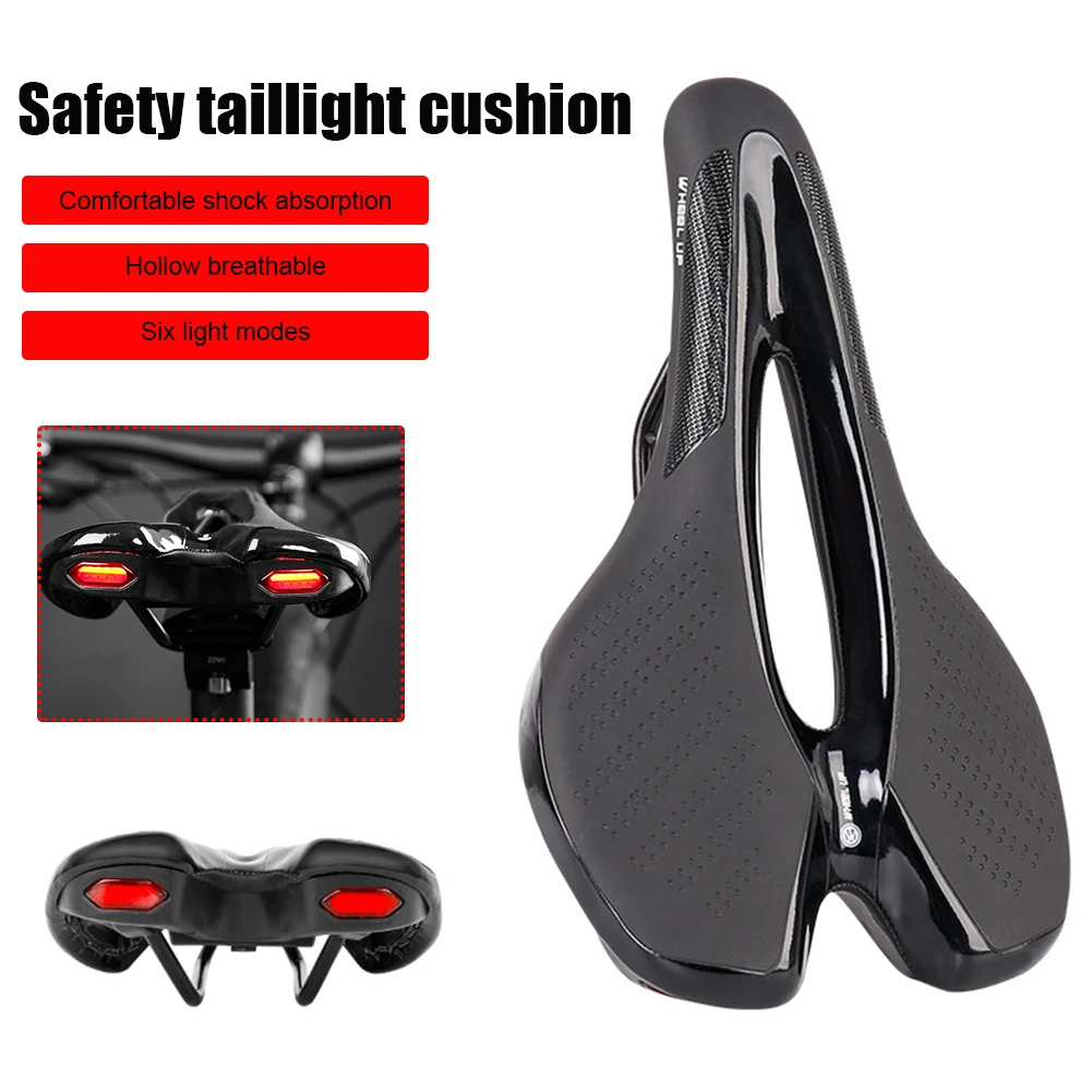 MTB Bicycle Seat PVC Leather Bike Saddle Cushion Breathable Soft Hollow Design Bike Seat With Taillight Bicycle Accessories
MTB Bicycle Seat PVC Leather Bike Saddle Cushion Breathable Soft Hollow Design Bike Seat With Taillight Bicycle Accessories