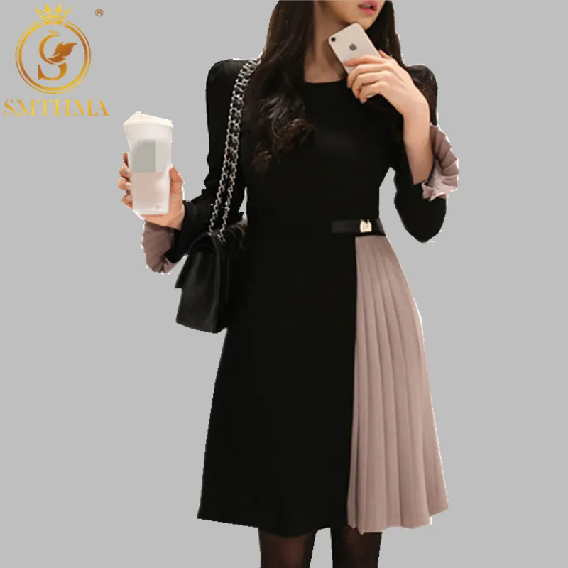 Женское вечернее плиссированное платье, черное платье до колен в стиле пэчворк с круглым вырезом и расклешенным рукавом, весна 2019
Женское вечернее плиссированное платье, черное платье до колен в стиле пэчворк с круглым вырезом и расклешенным рукавом, весна 2019