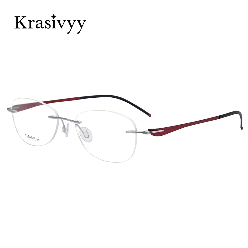 Krasivyy Oval Rimless Glasses Frames Women Brand Designer Screwless Prescription Eyeglasses Pure Titanium Myopia Optical Eyewear
Krasivyy Oval Rimless Glasses Frames Women Brand Designer Screwless Prescription Eyeglasses Pure Titanium Myopia Optical Eyewear