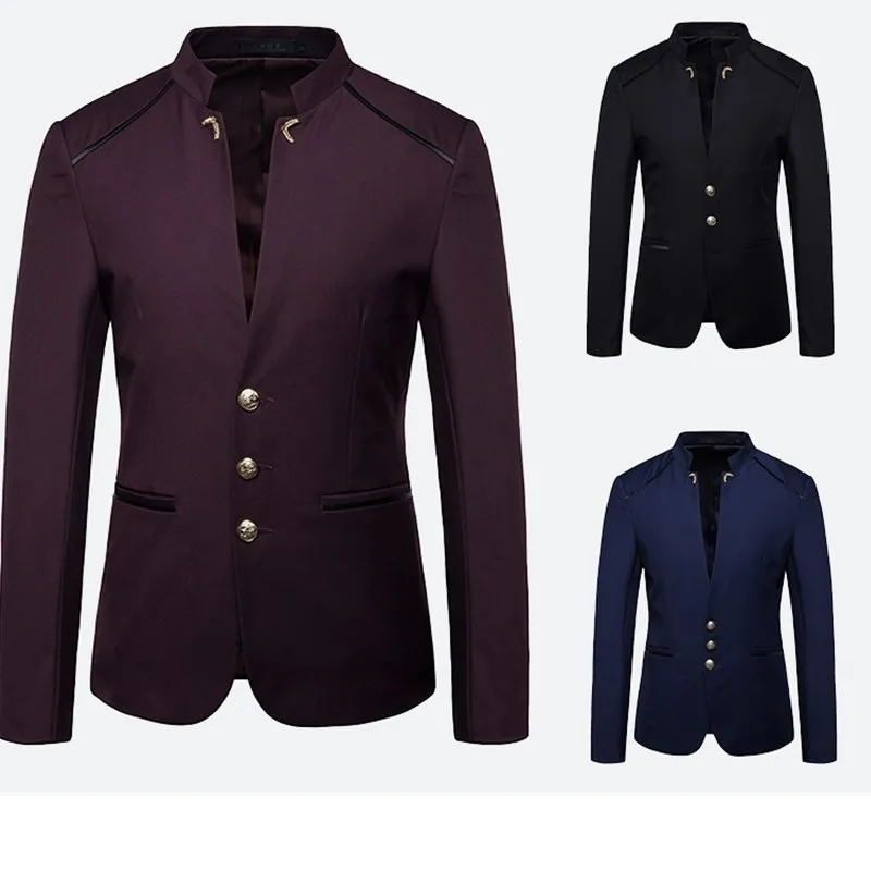 MyLoddy Men Blazers Fashion Slim Jackets New Stand Collar Suit Jacket Black Casual Blazer Wedding Party PromOne blazer)
MyLoddy Men Blazers Fashion Slim Jackets New Stand Collar Suit Jacket Black Casual Blazer Wedding Party PromOne blazer)