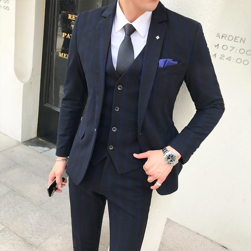 Rsfocus 2020 Mens Striped Suit Spring Autumn 3 Piece Wedding Suits For Men 5XL Plus Size Gray Navy Blue Burgundy Male Suit TZ191
Rsfocus 2020 Mens Striped Suit Spring Autumn 3 Piece Wedding Suits For Men 5XL Plus Size Gray Navy Blue Burgundy Male Suit TZ191