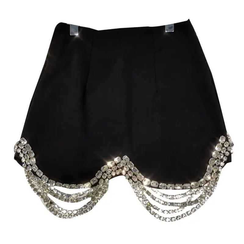 2021 Summer New Hem Drill Chain Shiny Skirt Female Heavy Industry Sexy Package Buttocks Club Skirt Women Black Mini Skirts Mujer
2021 Summer New Hem Drill Chain Shiny Skirt Female Heavy Industry Sexy Package Buttocks Club Skirt Women Black Mini Skirts Mujer