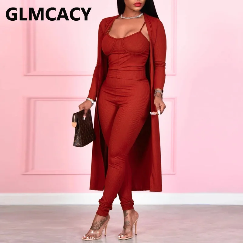 Women Two Piece Classy Fall Suits Open Stitch Cardigans & Slim Spaghetti Strap Jumpsuit Set
Women Two Piece Classy Fall Suits Open Stitch Cardigans & Slim Spaghetti Strap Jumpsuit Set