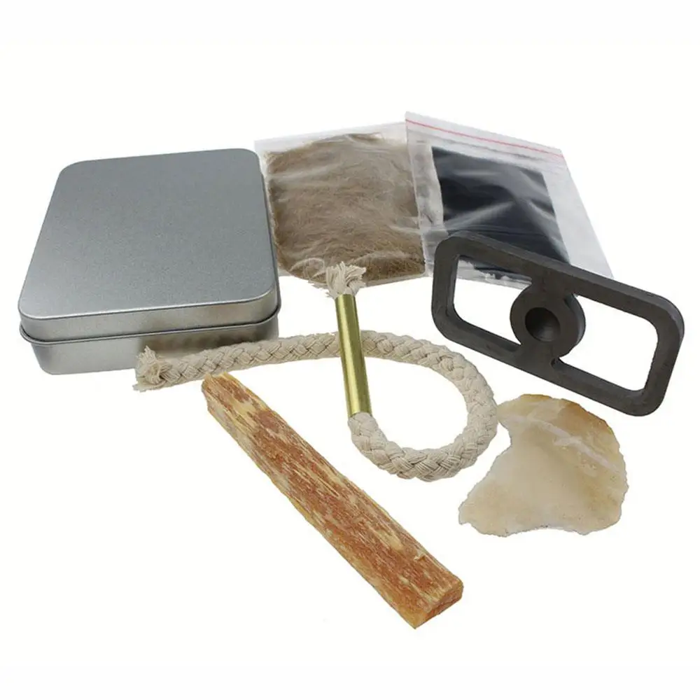Flint Stone Durable Silver 7pcs Survival Tool Blowing Travel Primitive Hike Camping Bow Drill Survival Tools Kit
Flint Stone Durable Silver 7pcs Survival Tool Blowing Travel Primitive Hike Camping Bow Drill Survival Tools Kit