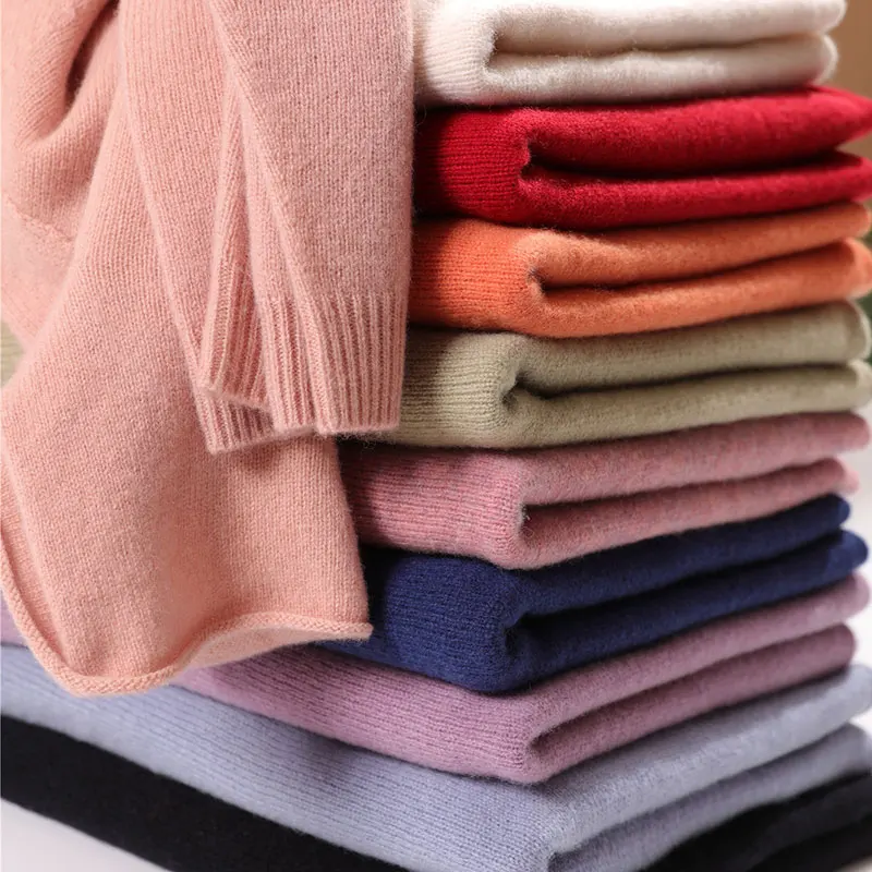 Seamless autumn and winter new high collar women's knitting sweater Pullover bottoming sweater sweater women's 100 pure wool
Seamless autumn and winter new high collar women's knitting sweater Pullover bottoming sweater sweater women's 100 pure wool