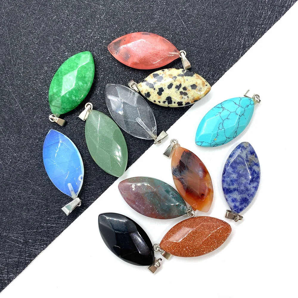 2pcs/bag Faceted Pendant Jewelry Natural Stone Marquise Shape White Crystal Necklace Pendant DIY Handmade Earring Accessories
2pcs/bag Faceted Pendant Jewelry Natural Stone Marquise Shape White Crystal Necklace Pendant DIY Handmade Earring Accessories