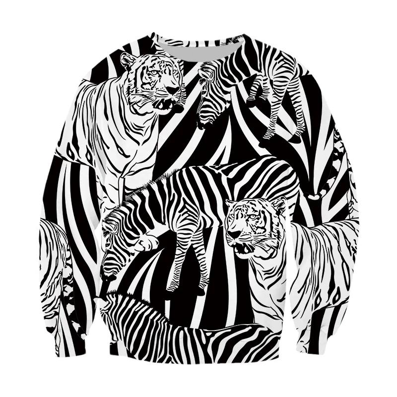 Мужская/Женская толстовка с капюшоном и принтом зебры 
Мужская/Женская толстовка с капюшоном и принтом зебры