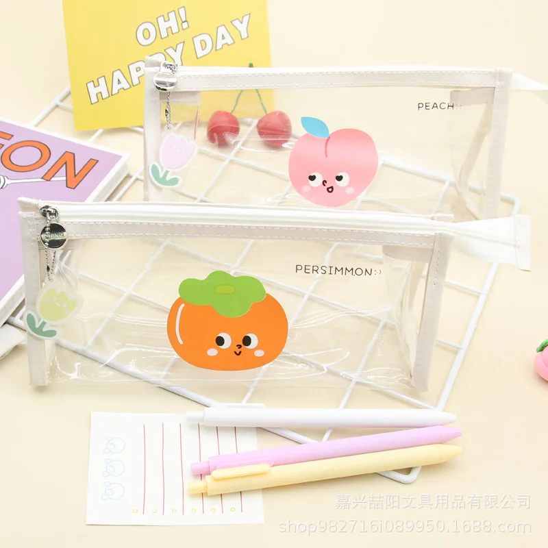 PVC Transparent Pencil Case Cute Fruit Triangle Cosmetic Bag Kawaii Apple Storage Bag School Supplies Student Stationery
PVC Transparent Pencil Case Cute Fruit Triangle Cosmetic Bag Kawaii Apple Storage Bag School Supplies Student Stationery