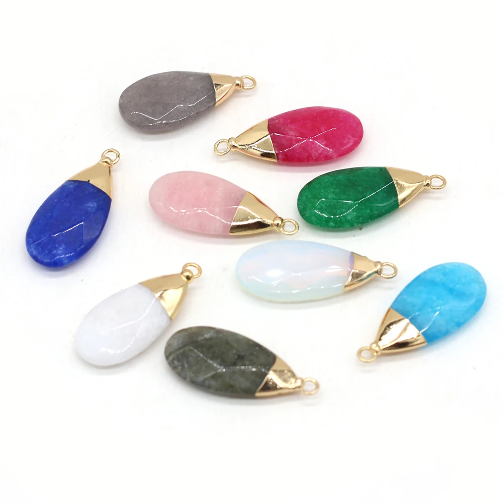 Small Pendant Natural Semi-Precious Stone Drop-Shaped Charm for Jewelry Making DIY Necklace Earring Accessories 15x35mm
Small Pendant Natural Semi-Precious Stone Drop-Shaped Charm for Jewelry Making DIY Necklace Earring Accessories 15x35mm