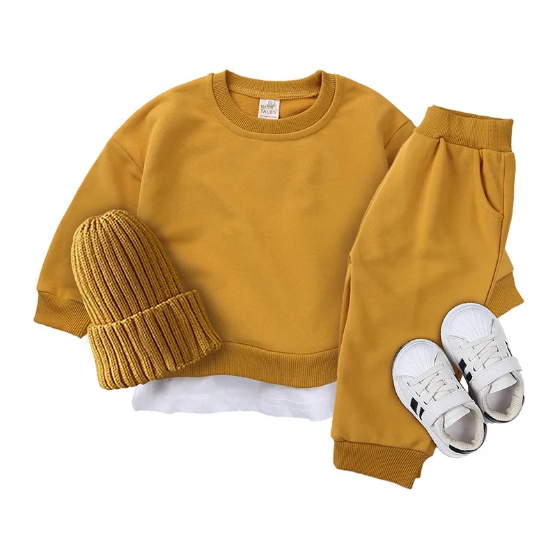 Baby Boys Girls Solid Colour Outfit Kids Clothes Set Children Cotton Sweatshirt + Casual Pants 2pcs Suit Autumn Pullover Tops
Baby Boys Girls Solid Colour Outfit Kids Clothes Set Children Cotton Sweatshirt + Casual Pants 2pcs Suit Autumn Pullover Tops