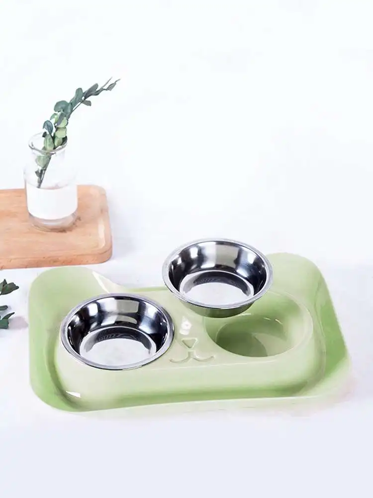 Pet Double Bowl Dog Food Water Feeder Stainless Steel Pet Drinking Dish Feeder Cat Puppy Supplies Small Dog Cats Feeding Bowls
Pet Double Bowl Dog Food Water Feeder Stainless Steel Pet Drinking Dish Feeder Cat Puppy Supplies Small Dog Cats Feeding Bowls