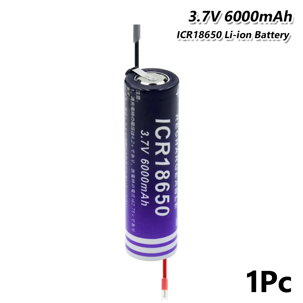 18650 Battery 3.7V 6000mAh 1/2/3/5/10 pcs Li-ion Lithium 18650 Cells Rechargable battery for LED Flashlight Electric toys
18650 Battery 3.7V 6000mAh 1/2/3/5/10 pcs Li-ion Lithium 18650 Cells Rechargable battery for LED Flashlight Electric toys