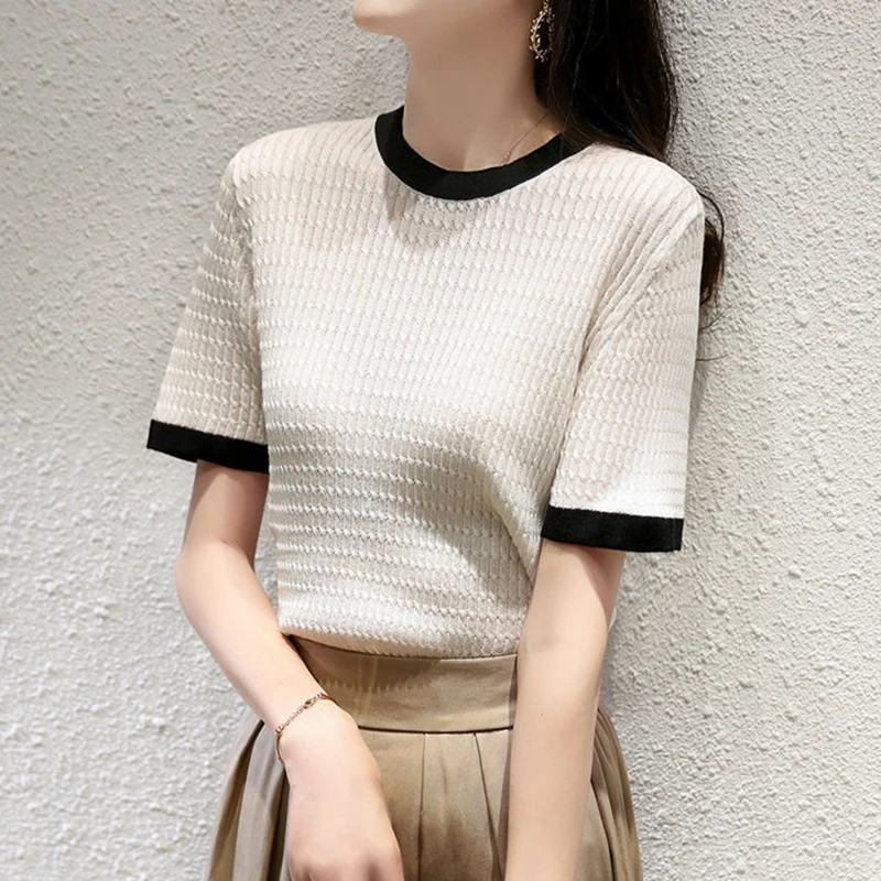 LJSXLS Slim Female Tops 2021 Summer Thin Knitted Women O-Neck Sweater Pullovers Korean Style Basic Woman White Black Sweaters
LJSXLS Slim Female Tops 2021 Summer Thin Knitted Women O-Neck Sweater Pullovers Korean Style Basic Woman White Black Sweaters