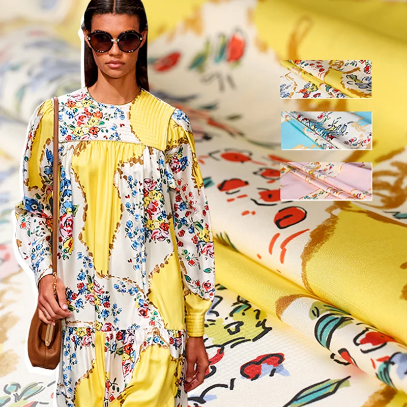 Mulberry Silk Satin Fabric Handmade DIY Jacquard Comfortable Soft Breathable Shirt Clothing Fabrics Sewing Material Cloth
Mulberry Silk Satin Fabric Handmade DIY Jacquard Comfortable Soft Breathable Shirt Clothing Fabrics Sewing Material Cloth