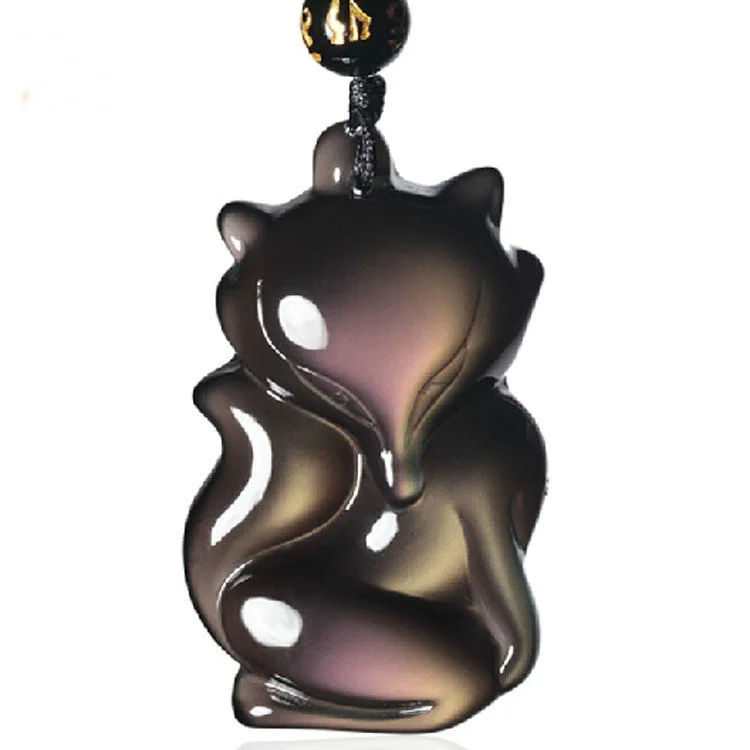 2019 Natural gold meteorite real ice rainbow obsidian fox pendant for men women gold obsidian pendant Necklace with beads chain
2019 Natural gold meteorite real ice rainbow obsidian fox pendant for men women gold obsidian pendant Necklace with beads chain
