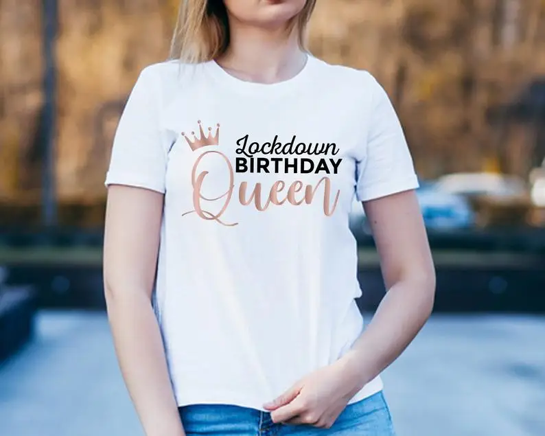 Lockdown Birthday Queen T Shirt Birthday Shirts Gifts for Women 2021 Funny Birthday Shirt Gifts for her Summer leisure cotton
Lockdown Birthday Queen T Shirt Birthday Shirts Gifts for Women 2021 Funny Birthday Shirt Gifts for her Summer leisure cotton