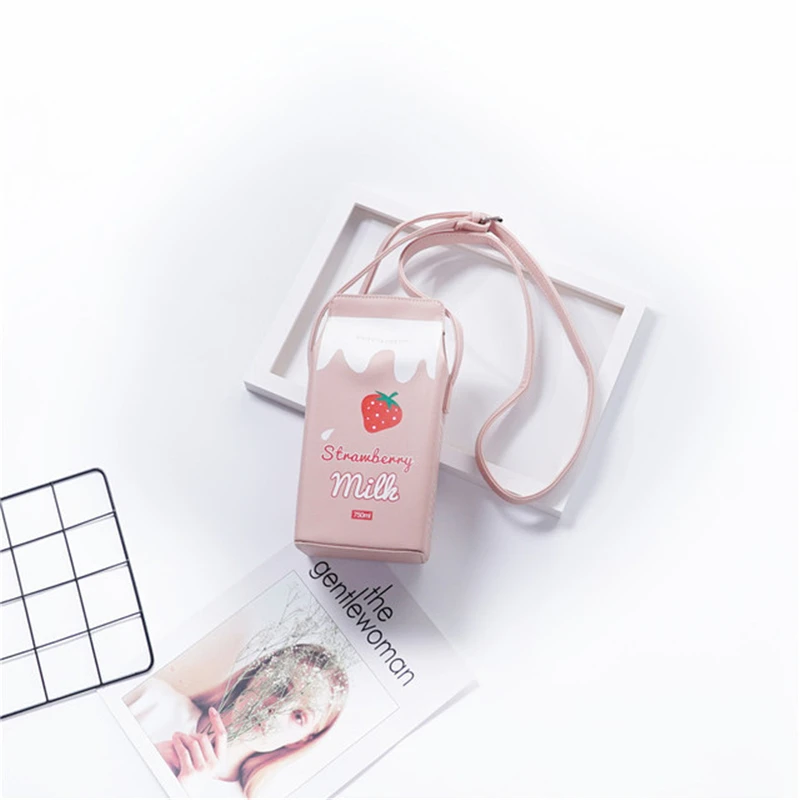 Women Wallets Cartoon Milk Carton Pu Leather Female Large-capacity Mobile Phone Bag Ladies Cute One-shoulder Messenger Bag
Women Wallets Cartoon Milk Carton Pu Leather Female Large-capacity Mobile Phone Bag Ladies Cute One-shoulder Messenger Bag