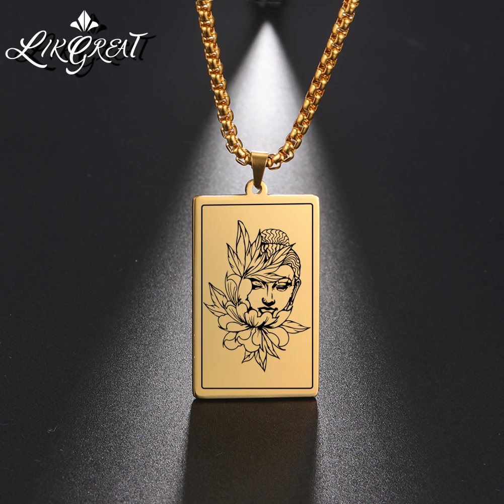 Stainless Steel Buddha Talisman Lotus Sakyamuni Pendant Necklace Spiritualist Gold Color Charms Jewelry for Men Women Buddhist
Stainless Steel Buddha Talisman Lotus Sakyamuni Pendant Necklace Spiritualist Gold Color Charms Jewelry for Men Women Buddhist