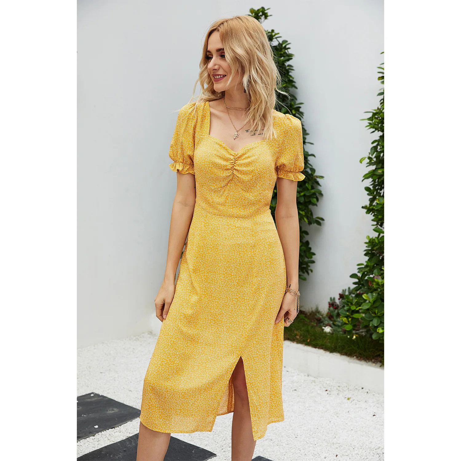 Square Neck Black Women Print Dress Short Sleeve Summer Split Side Bohemian Style Casual Vestidos Robe Femme Y2262A
Square Neck Black Women Print Dress Short Sleeve Summer Split Side Bohemian Style Casual Vestidos Robe Femme Y2262A