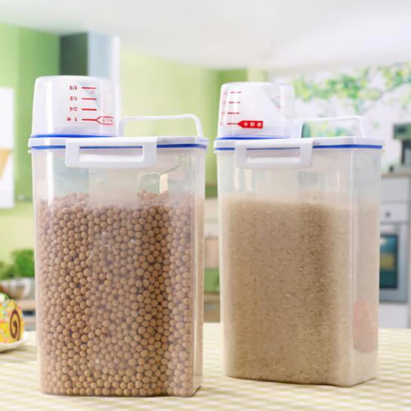 Household Grain Storage Jars Rice Grains Storage Box Kitchen Storage Jars with Measuring Cup Grains Storage Container
Household Grain Storage Jars Rice Grains Storage Box Kitchen Storage Jars with Measuring Cup Grains Storage Container