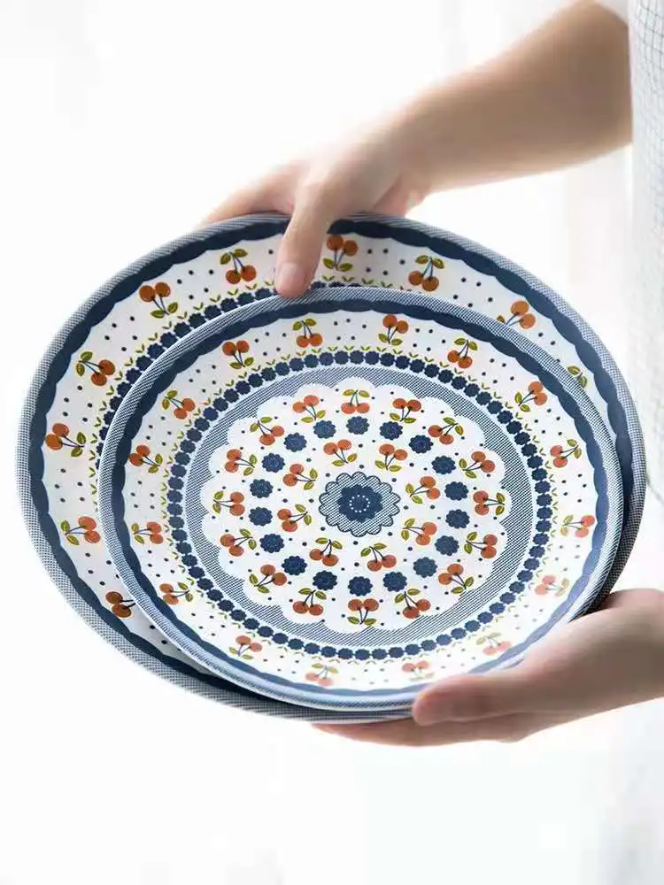 Porcelain Colorful Flower Ceramic Net Celebrity Creative Plates Family Dish Fruit Salad Steak Tackling Western-Style Plate
Porcelain Colorful Flower Ceramic Net Celebrity Creative Plates Family Dish Fruit Salad Steak Tackling Western-Style Plate