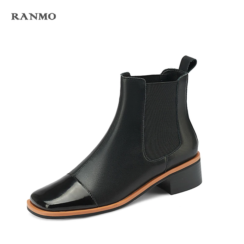 Женские ковбойские ботинки из натуральной кожи, ботильоны без шнуровки с квадратным носком, модная осенне-зимняя обувь, кожаные ботинки, же... 
Женские ковбойские ботинки из натуральной кожи, ботильоны без шнуровки с квадратным носком, модная осенне-зимняя обувь, кожаные ботинки, же...