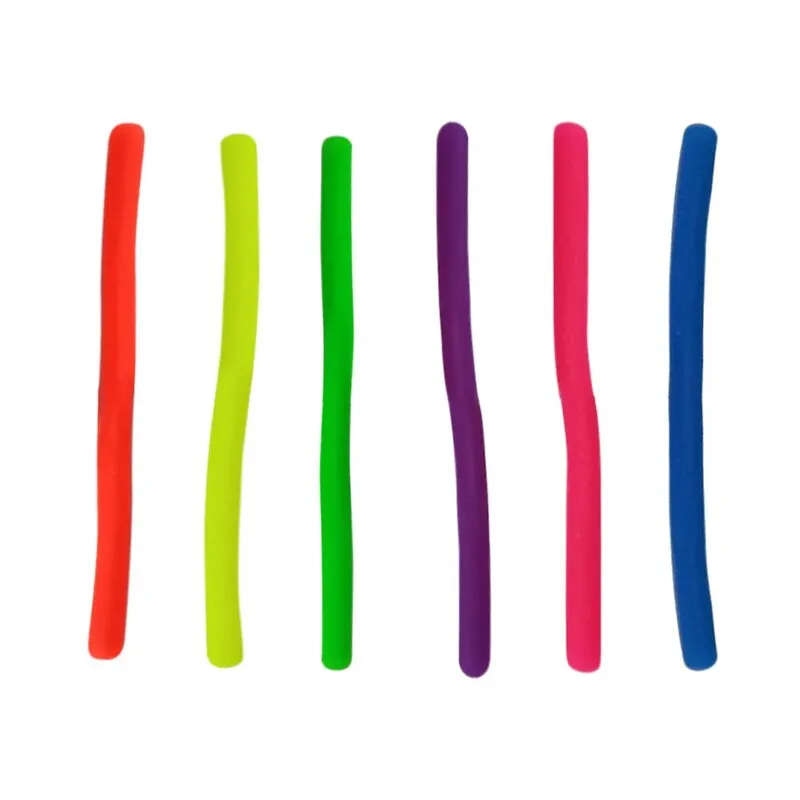 6pcs/lot Soft Rubber Noodle Elastic Rope Toys Stretch String Decompression Toy Stretchy String Fidget Relief Stress Vent Toys
6pcs/lot Soft Rubber Noodle Elastic Rope Toys Stretch String Decompression Toy Stretchy String Fidget Relief Stress Vent Toys