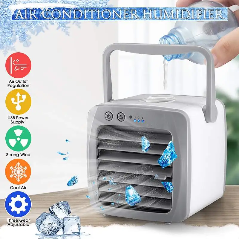 Mini Portable Air Conditioner Multifunction Humidifier Purifier USB Desktop Air Cooler Fan Home Air Cooling Desk Fan DC12V
Mini Portable Air Conditioner Multifunction Humidifier Purifier USB Desktop Air Cooler Fan Home Air Cooling Desk Fan DC12V