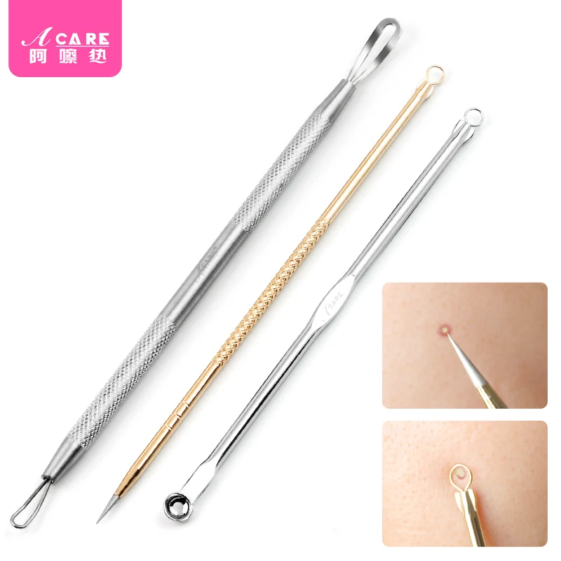

Acne Needles Blackhead Removal Stainless Steel Metal Pimple Spot Comedone Extractor Cleanser Beauty Face Clean Skin Care Tools