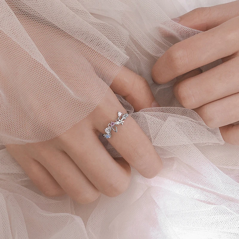 MEYRROYU Sterling Silver Sweet Romantic Style Garland Micro-inlaid Zircon Rings Wedding Jewelry Gifts For Lovers Prevent Allergy
MEYRROYU Sterling Silver Sweet Romantic Style Garland Micro-inlaid Zircon Rings Wedding Jewelry Gifts For Lovers Prevent Allergy
