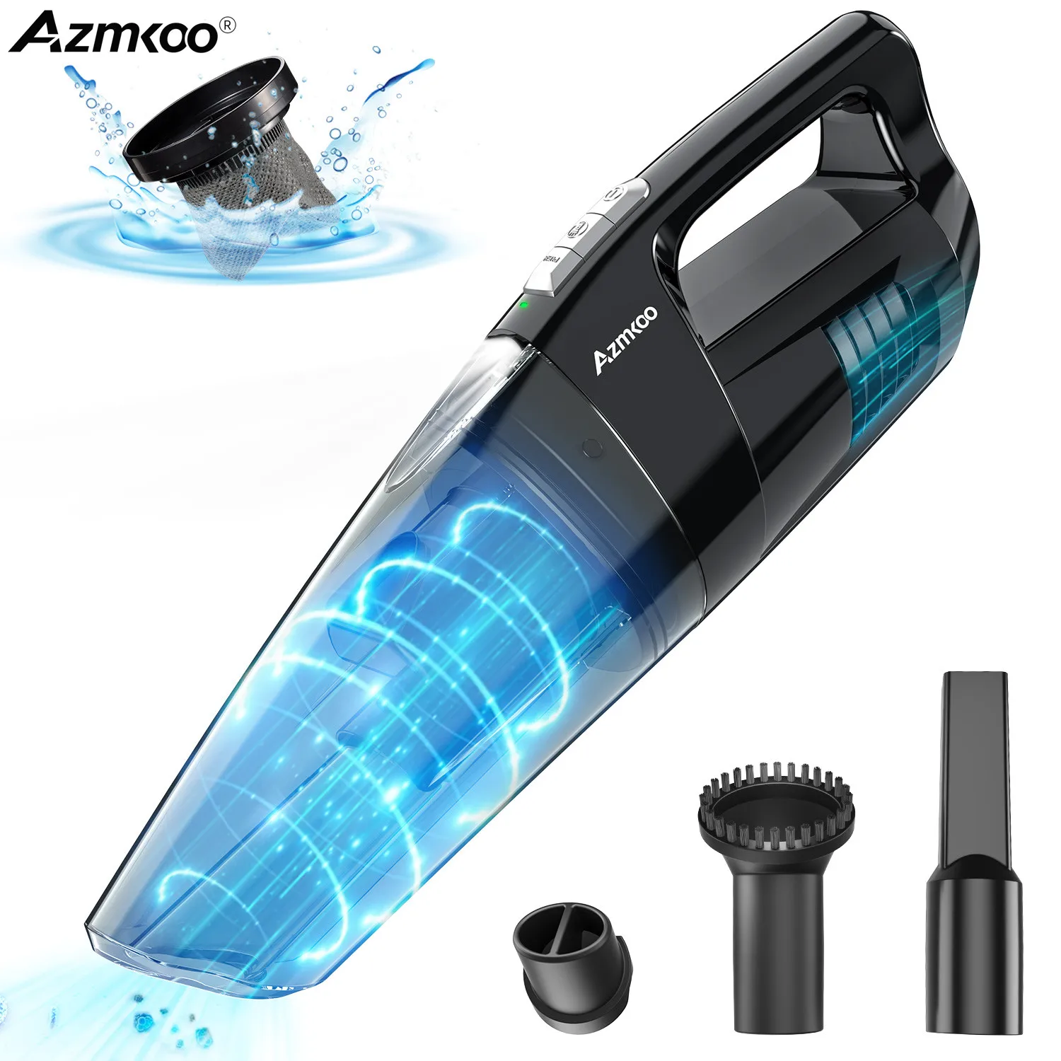 Azmkoo Handheld Cordless Car Vacuum Cleaner Powerful Suction 9000Pa With LED Light Rechargeable Battery HEPA Washable Filter
Azmkoo Handheld Cordless Car Vacuum Cleaner Powerful Suction 9000Pa With LED Light Rechargeable Battery HEPA Washable Filter