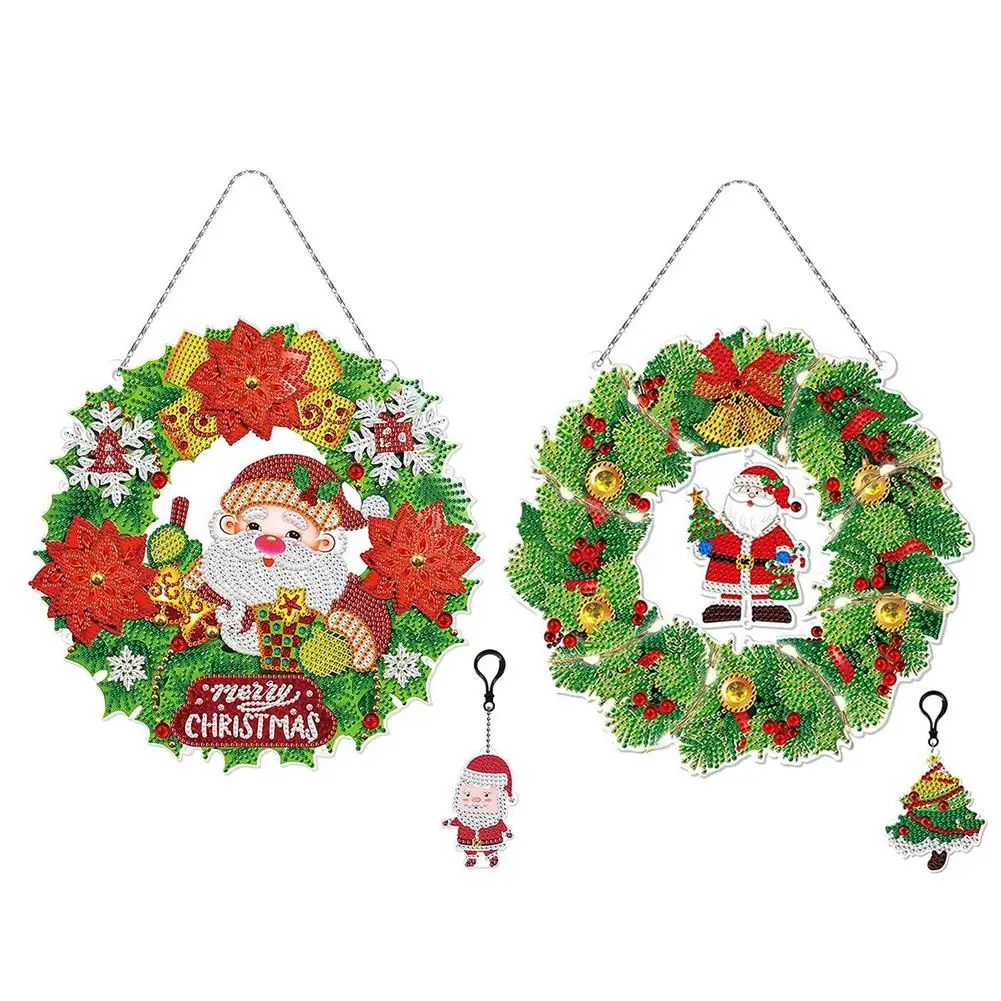 Christmas Diamond Painting DIY Hanging Christmas Flower Wreath Kit Home Door Decor Diamond Painting Night Light With LED Decor
Christmas Diamond Painting DIY Hanging Christmas Flower Wreath Kit Home Door Decor Diamond Painting Night Light With LED Decor