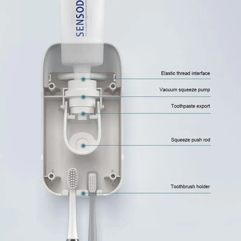 1 Set Of Wall-mounted Toothbrush Toothpaste Storage Box Toothbrush Storage Rack Automatic Toothpaste Dispenser Y9Y070D1
1 Set Of Wall-mounted Toothbrush Toothpaste Storage Box Toothbrush Storage Rack Automatic Toothpaste Dispenser Y9Y070D1