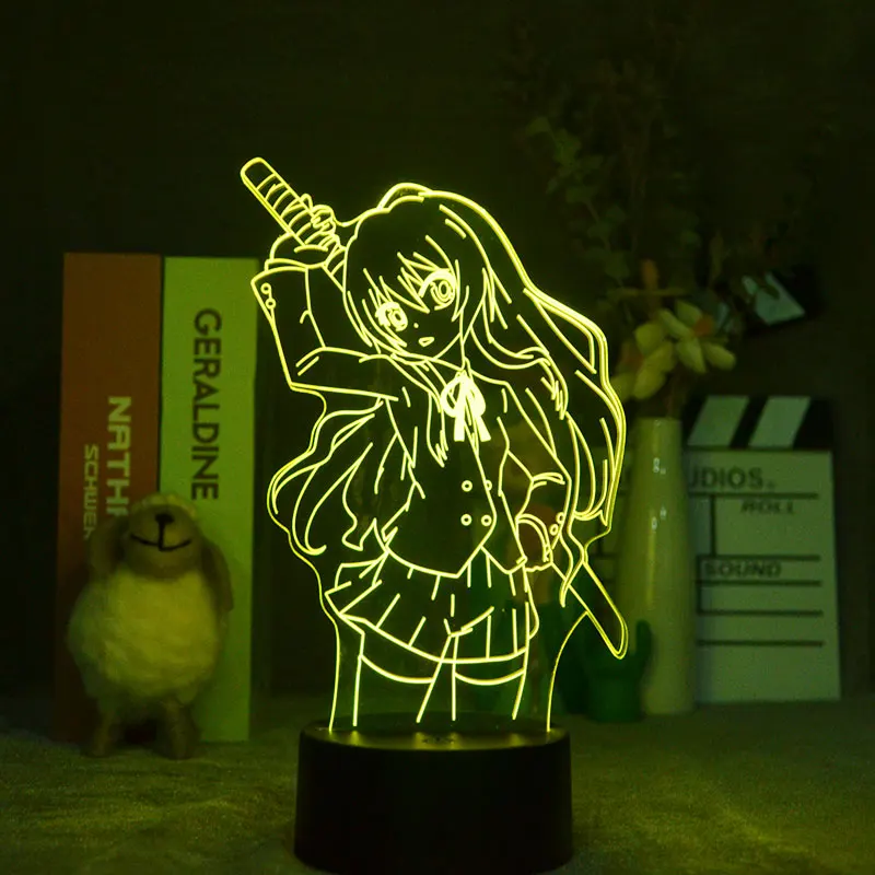 

Smart Phone Control 3D Night Lights Girl With Sword Led Spotlights Children's Gift Cute Room Decor Lamparas Switch Atmosphere
