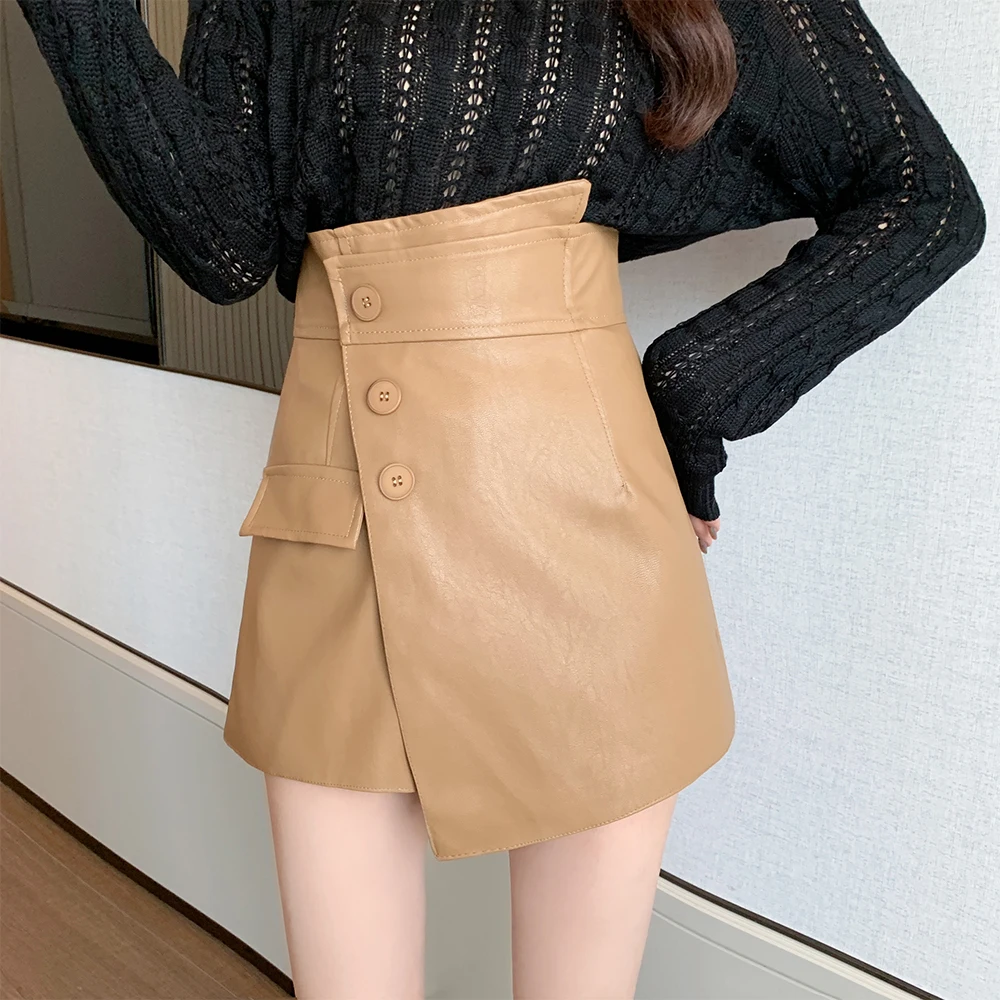 New Spring Summer and Autumn 2021 Women's Sexy Solid Color Irregular Short Skirt Large Size PU Leather Skirt Fashion
New Spring Summer and Autumn 2021 Women's Sexy Solid Color Irregular Short Skirt Large Size PU Leather Skirt Fashion