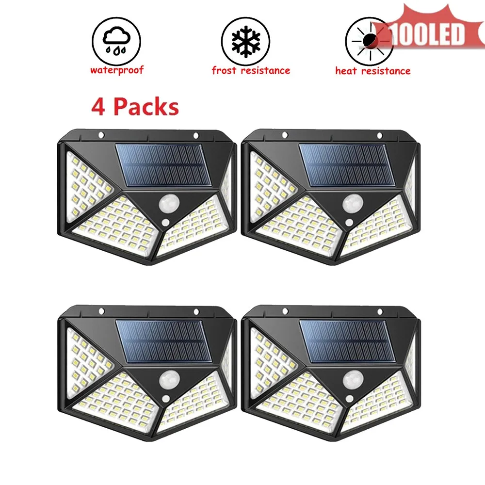 100LED Solar Wall lamp PIR Motion Sensor LED Street Light Outdoor Waterproof Energy Saving Garden Yard Security Night Lamp 4 sid
100LED Solar Wall lamp PIR Motion Sensor LED Street Light Outdoor Waterproof Energy Saving Garden Yard Security Night Lamp 4 sid