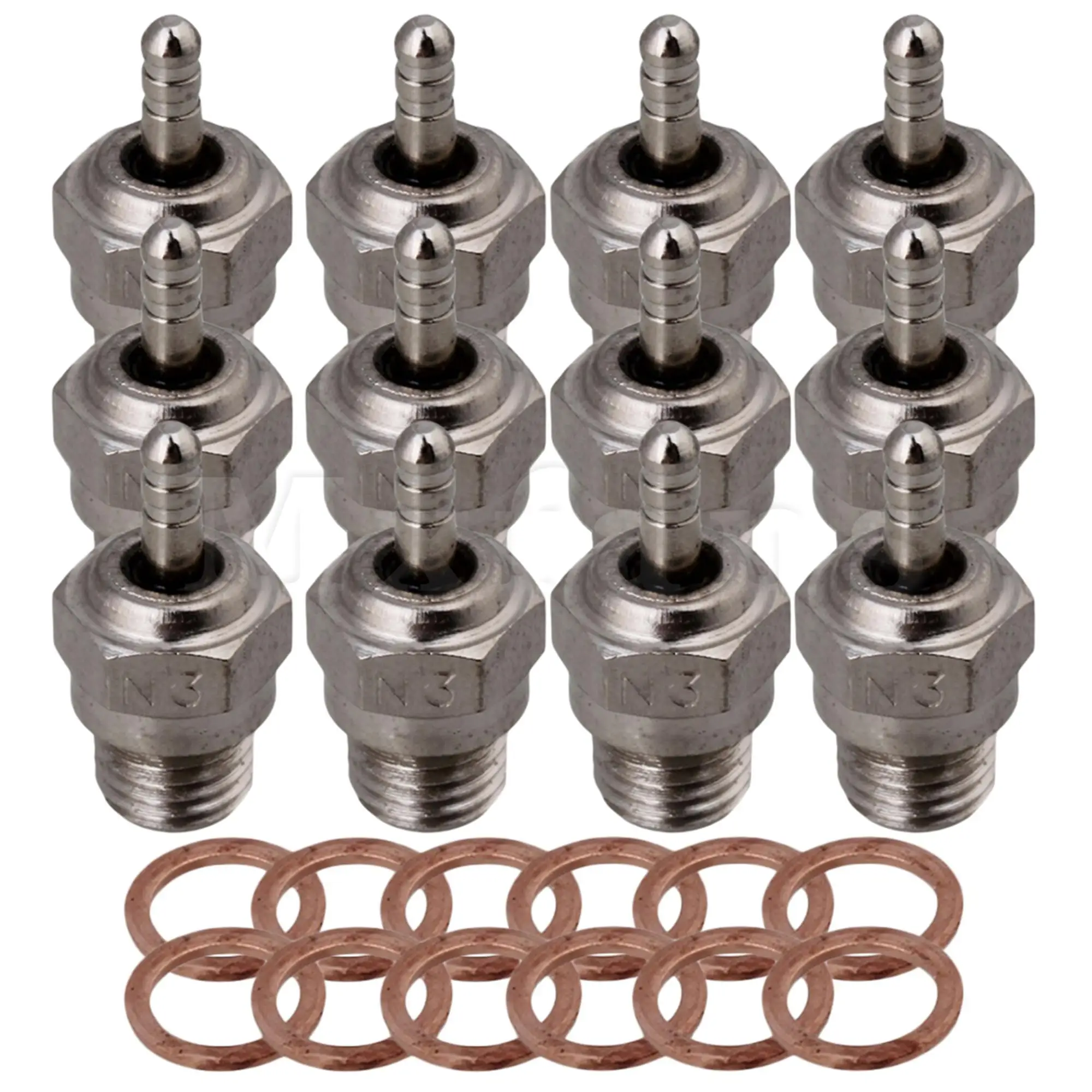 12PCS Stainless Steel Glow Spark Plug N3 70117 Replacement for HSP RC1:8 1:10 engine Oil-powered Remote Car
12PCS Stainless Steel Glow Spark Plug N3 70117 Replacement for HSP RC1:8 1:10 engine Oil-powered Remote Car