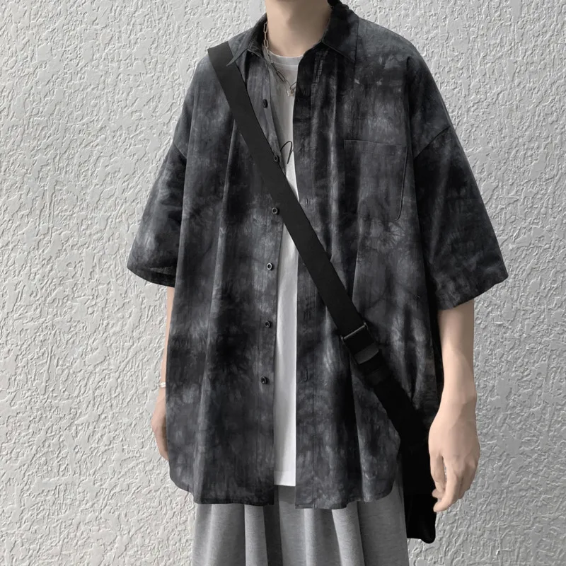 Summer Cotton Short-sleeved Shirts Men's Fashion Retro Casual Shirts Men Streetwear Korean Loose Tie-dye Shirts Mens M-XL
Summer Cotton Short-sleeved Shirts Men's Fashion Retro Casual Shirts Men Streetwear Korean Loose Tie-dye Shirts Mens M-XL