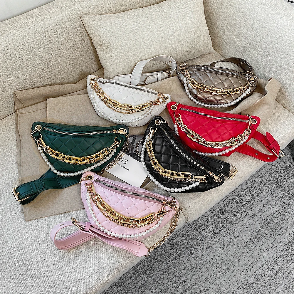 Vintage PU Leather Shoulder Crossbody Bags for Women Pure Color Messenger Handbags Pearl Chain Purse Chest Waist Bag Ladies 2021
Vintage PU Leather Shoulder Crossbody Bags for Women Pure Color Messenger Handbags Pearl Chain Purse Chest Waist Bag Ladies 2021