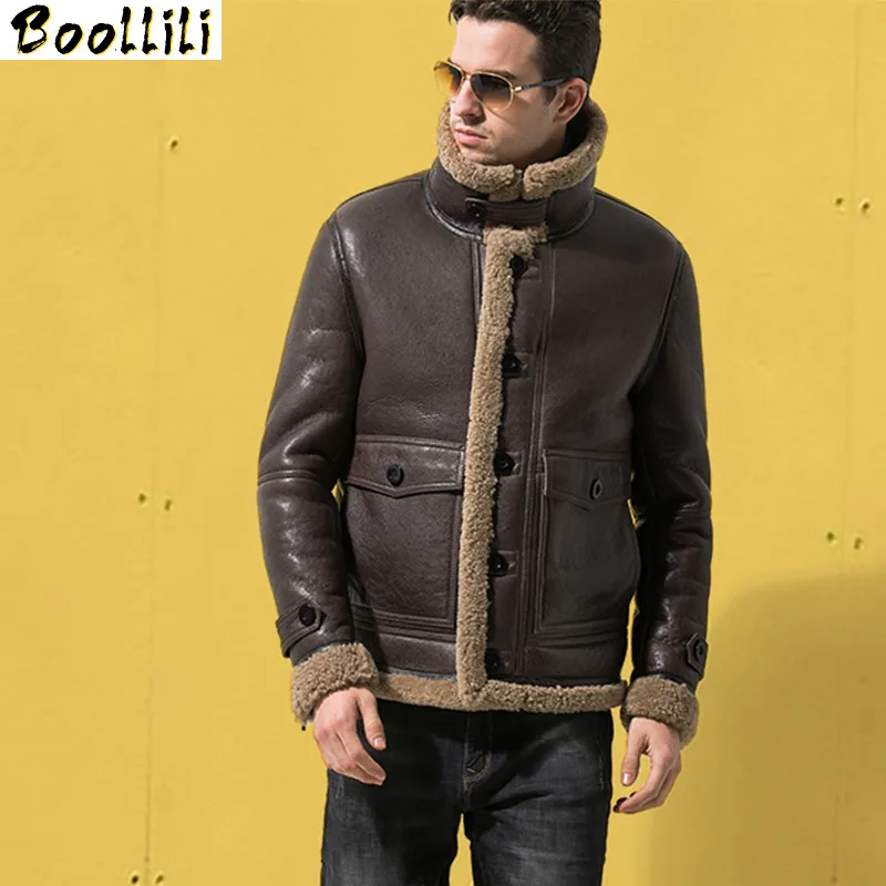 Genuine Boollili Winter Leather Jacket Men Warm Natural Fur Coat Sheepskin Motorcycle Flight Jacket Outerwear High Quality
Genuine Boollili Winter Leather Jacket Men Warm Natural Fur Coat Sheepskin Motorcycle Flight Jacket Outerwear High Quality