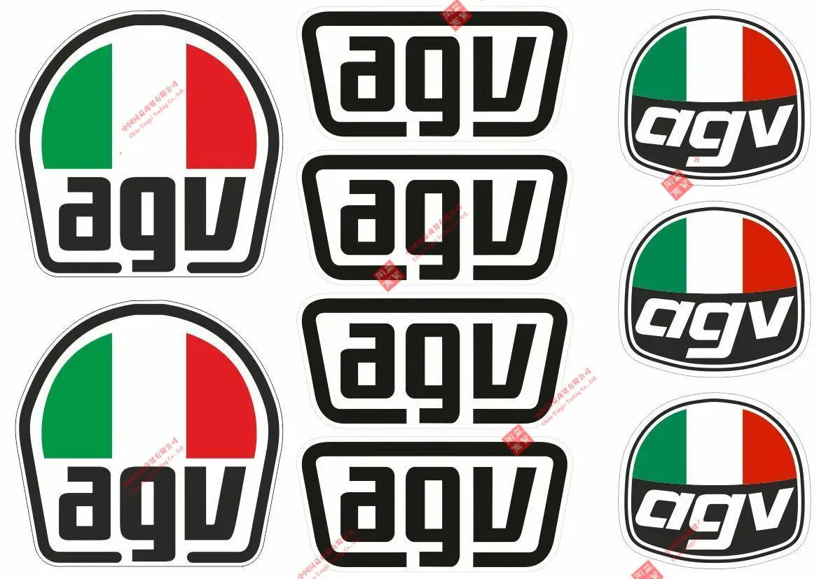 Креативные гоночные наклейки AGV для гоночного шлема мотоцикла водонепроницаемые
