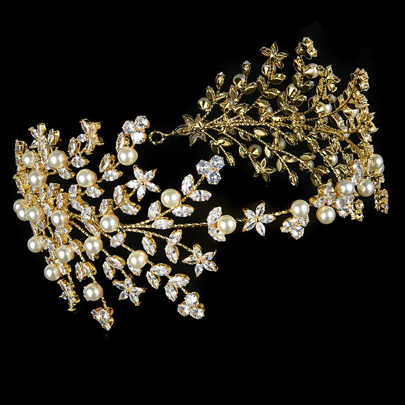 MYFEIVO 2 Colors Bridal Wedding Headpieces Willow Leaf Flower Zircon Bride Crown Hair Styling Accessories HQ0697
MYFEIVO 2 Colors Bridal Wedding Headpieces Willow Leaf Flower Zircon Bride Crown Hair Styling Accessories HQ0697