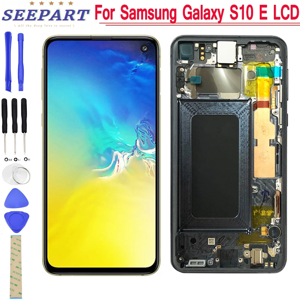 ЖК-дисплей для Samsung Galaxy S10E G970F/DS G970U G970W SM-G9700 дисплей с рамкой сенсорный экран дигитайзер для SAMSUNG S10 e LCD + инструменты
ЖК-дисплей для Samsung Galaxy S10E G970F/DS G970U G970W SM-G9700 дисплей с рамкой сенсорный экран дигитайзер для SAMSUNG S10 e LCD + инструменты
